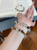 AAPLUS Crystals Energy Bracelet - Howlite, Clear Quartz, Tiger's Eye