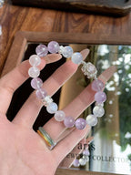 AAPLUS Crystals: Harmony Bracelet - Amethyst and Celestial Blue Moonstone