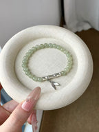 AAPLUS Crystals - Natural Hetian Jade Bead Bracelet