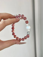 AAPLUS Crystals | Harmony Bracelet with Strawberry Quartz & Moonstones