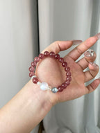 AAPLUS Crystals | Harmony Bracelet with Strawberry Quartz & Moonstones
