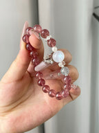 AAPLUS Crystals | Harmony Bracelet with Strawberry Quartz & Moonstones