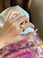 AAPLUS Crystals - Natural Hetian Jade Ring