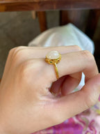 AAPLUS Crystals - Natural Hetian Jade Ring