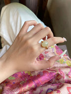 AAPLUS Crystals - Sky Blue Nephrite Jade Ring