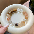 AAPLUS Crystals | Clear Quartz Layered Phantom Agarwood Energy Cleansing Wealth-Attracting Combination