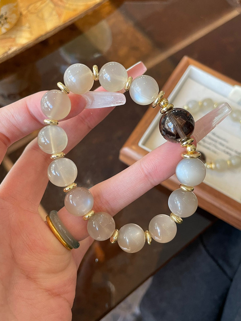 AAPLUS Crystals Moonstone Bracelet for Elegance & Calm