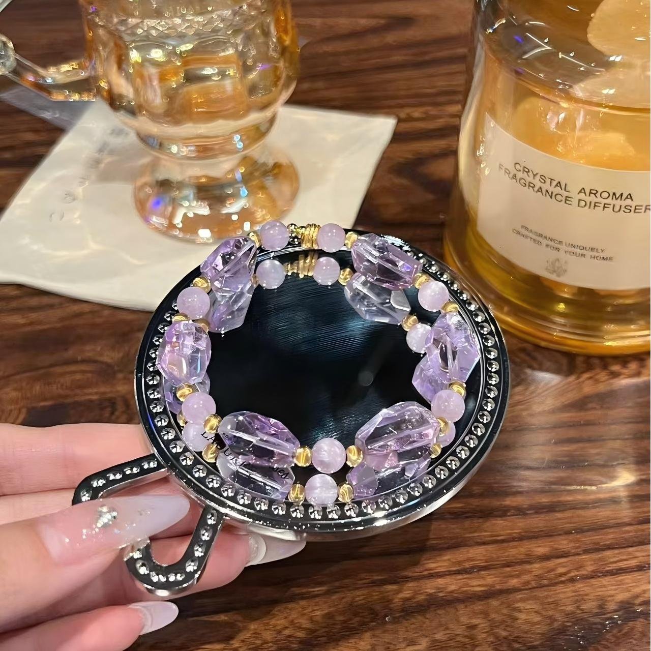AAPLUS Crystals Natural Amethyst Cluster - Energy Healing Stone Home Decor Ornament