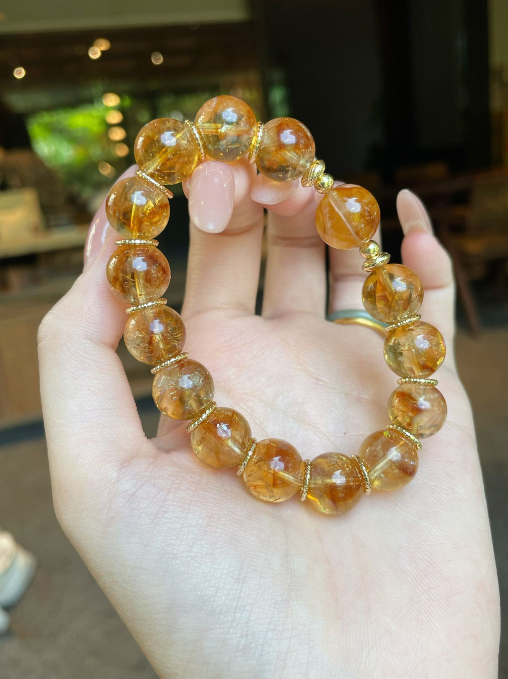 AAPLUS Crystals - Yellow Phantom Quartz & Rutilated Quartz Bracelet