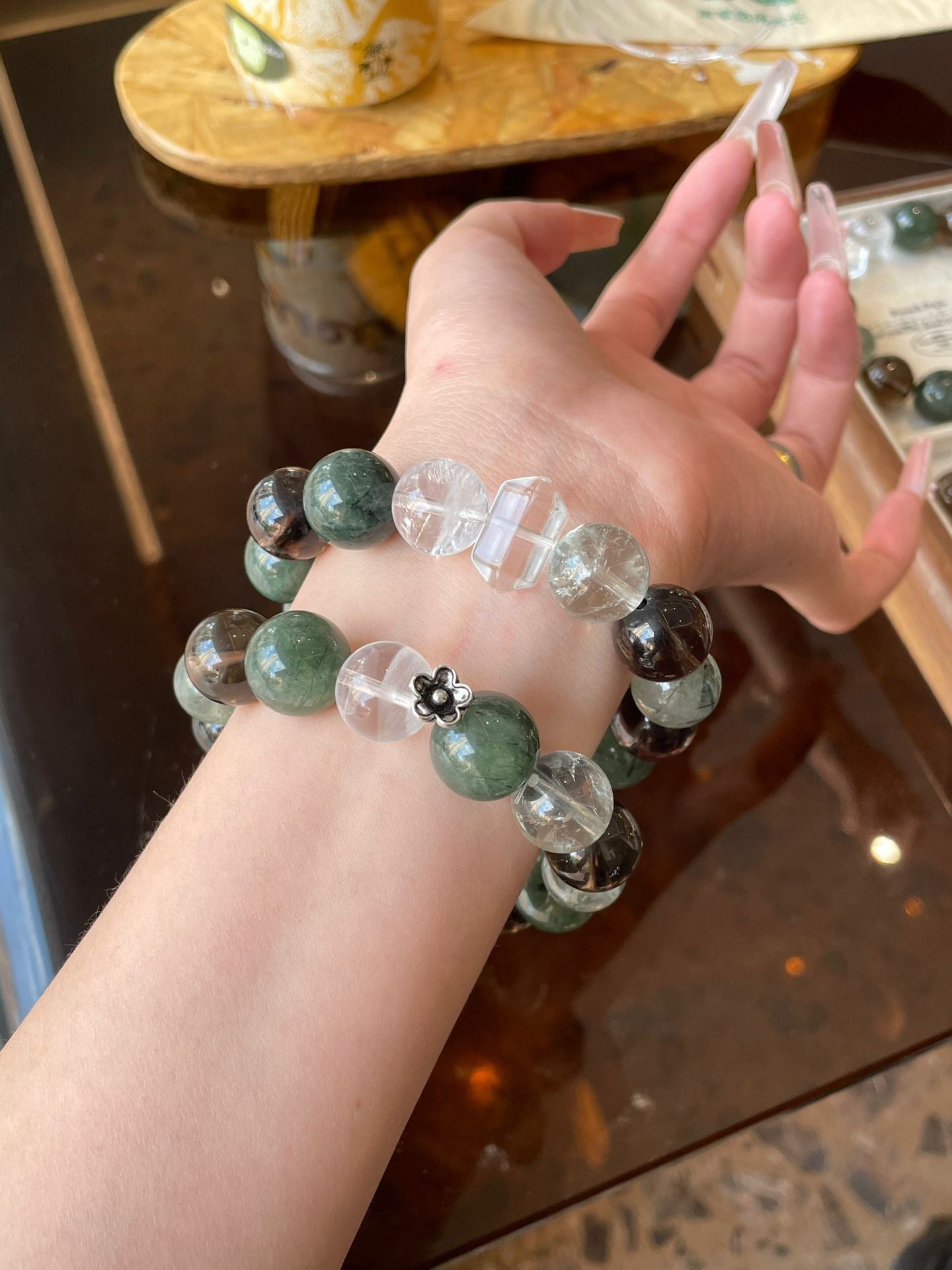 AAPLUS Crystals Natural Stone Bracelet for Healing - 5-Stone Mix