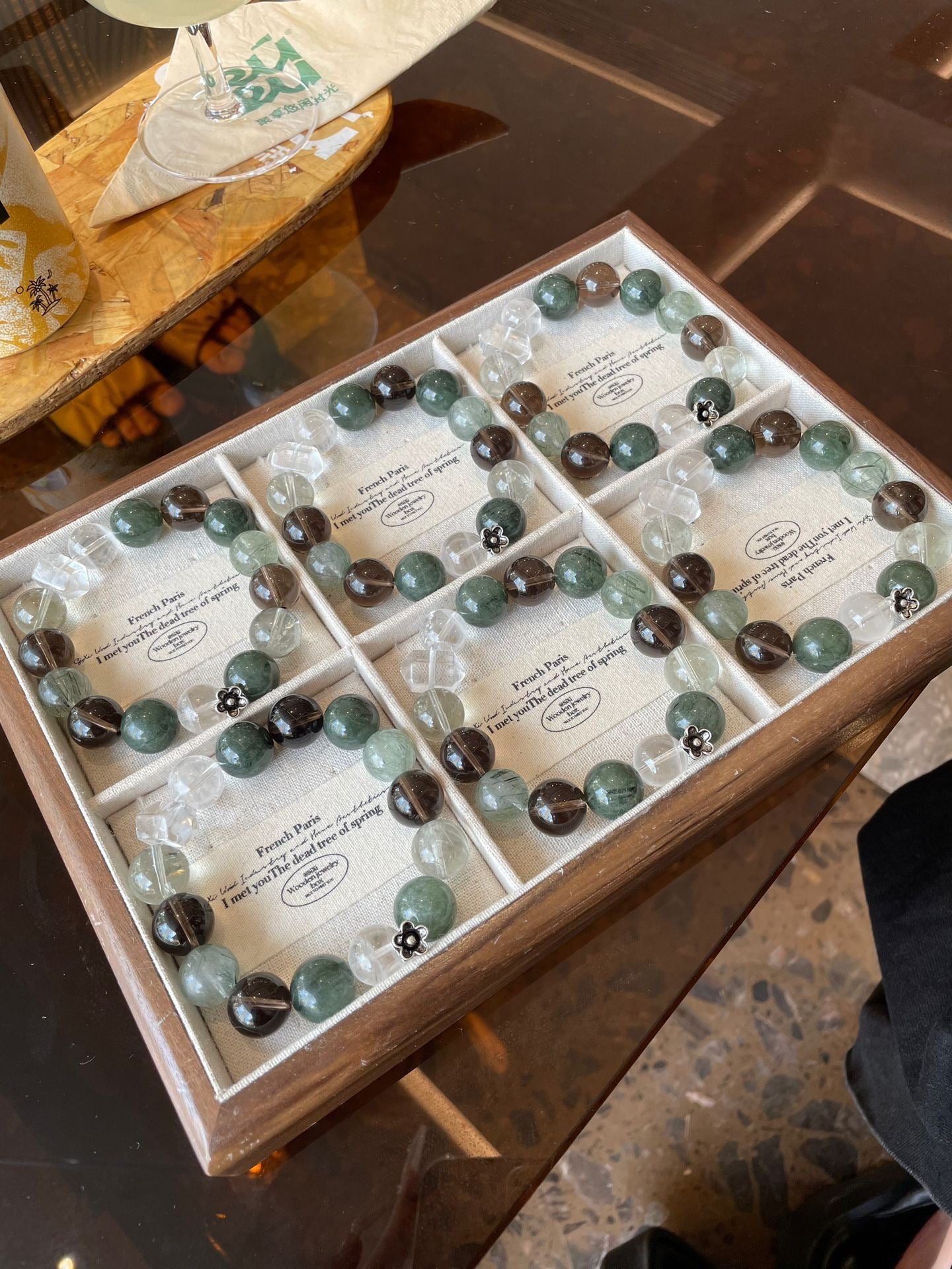 AAPLUS Crystals Natural Stone Bracelet for Healing - 5-Stone Mix